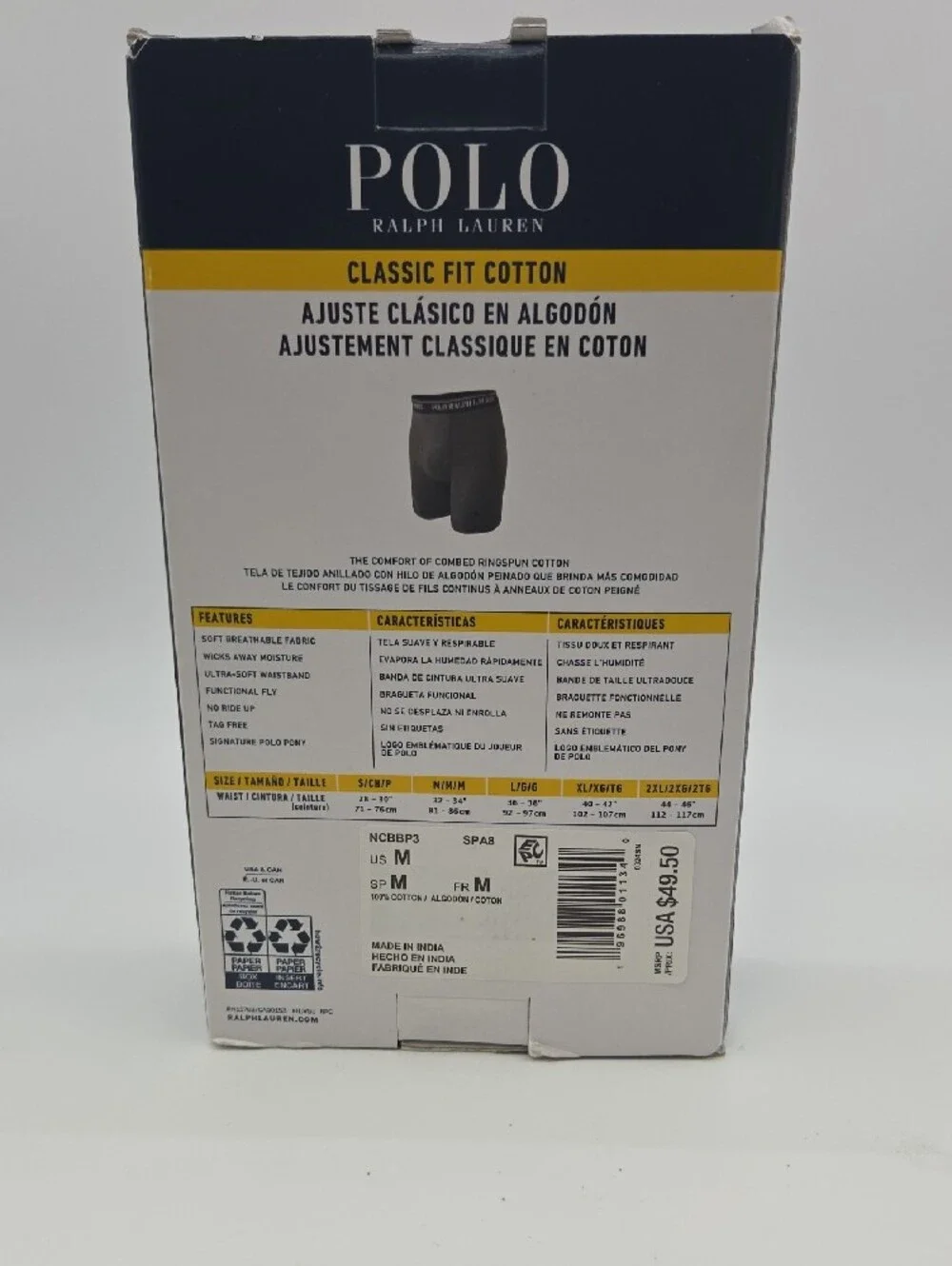 Polo by Ralph Lauren 3-Pack Boxer Briefs - Gray, Pink, Navy